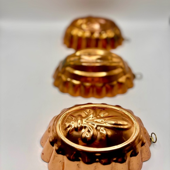 3 Vintage Copper Molds-Made in Portugal - Picture 9 of 12